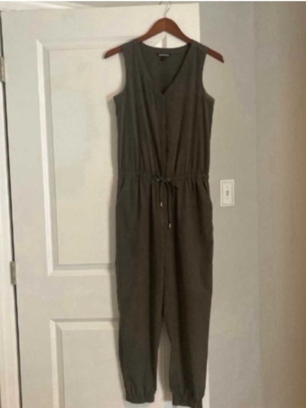 Express Olive Jumpsuit